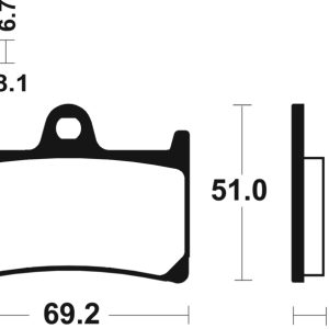 Plaquettes de frein TECNIUM Scooter organique – ME134