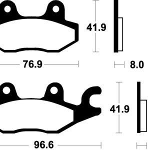 Plaquettes de frein TECNIUM Scooter organique – ME138