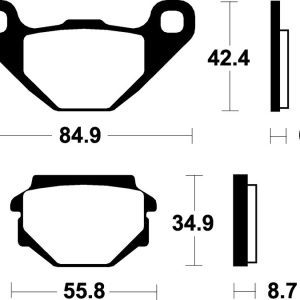 Plaquettes de frein TECNIUM Scooter organique – ME151