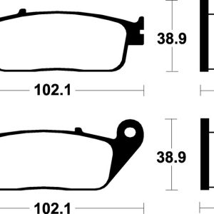 Plaquettes de frein TECNIUM Scooter organique – ME154