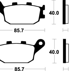 Plaquettes de frein TECNIUM Scooter organique – ME157