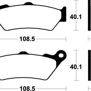 Plaquettes de frein TECNIUM Scooter organique – ME174