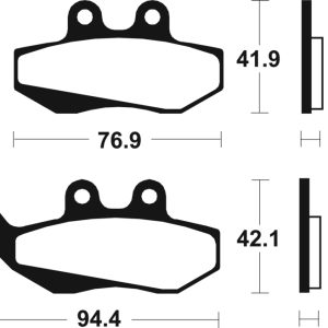 Plaquettes de frein TECNIUM Scooter organique – ME189