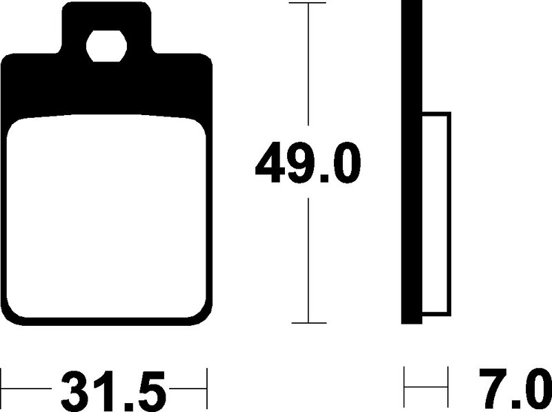 Plaquettes de frein TECNIUM Scooter organique - ME212