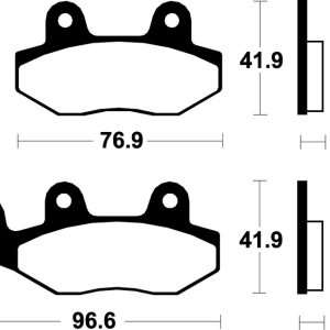Plaquettes de frein TECNIUM Scooter organique – ME213