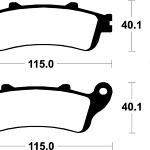 Plaquettes de frein TECNIUM Scooter organique – ME222