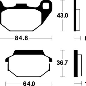 Plaquettes de frein TECNIUM Scooter organique – ME249