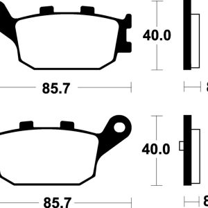 Plaquettes de frein TECNIUM Scooter organique – ME253