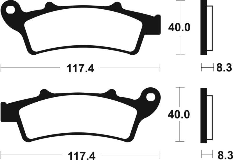 Plaquettes de frein TECNIUM Scooter organique - ME261