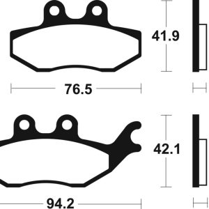 Plaquettes de frein TECNIUM Scooter organique – ME280
