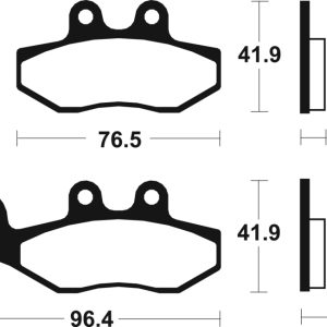 Plaquettes de frein TECNIUM Scooter organique – ME286