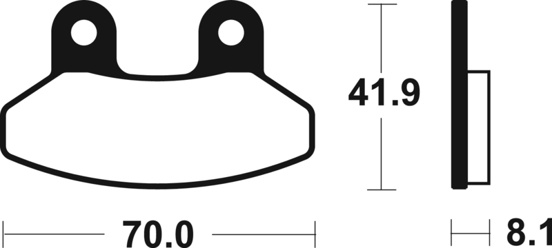 Plaquettes de frein TECNIUM Scooter organique - ME292