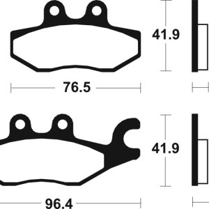 Plaquettes de frein TECNIUM Scooter organique – ME318