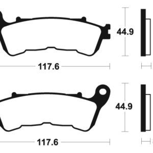 Plaquettes de frein TECNIUM Scooter organique – ME328