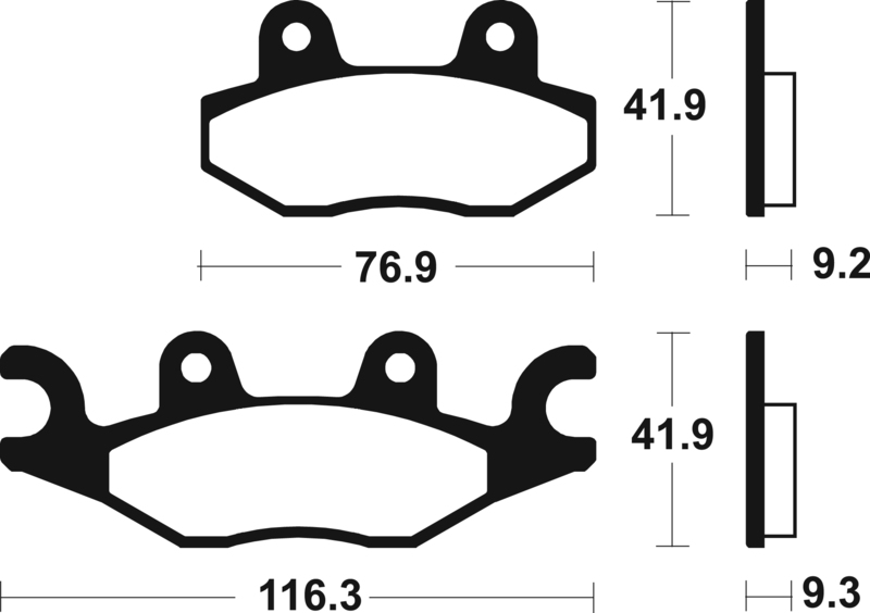 Plaquettes de frein TECNIUM Scooter organique - ME378