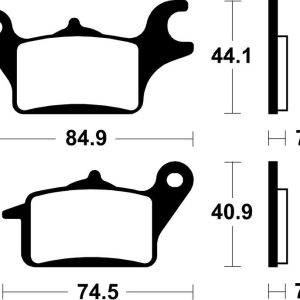 Plaquettes de frein TECNIUM Scooter organique – ME425