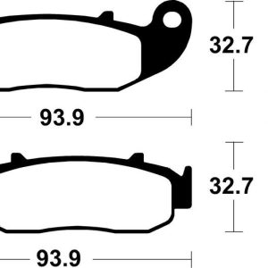 Plaquettes de frein TECNIUM Scooter organique – ME426