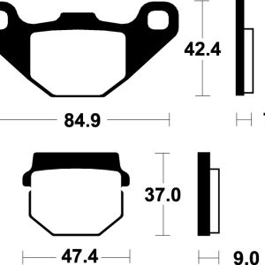 Plaquettes de frein TECNIUM Scooter organique – ME44