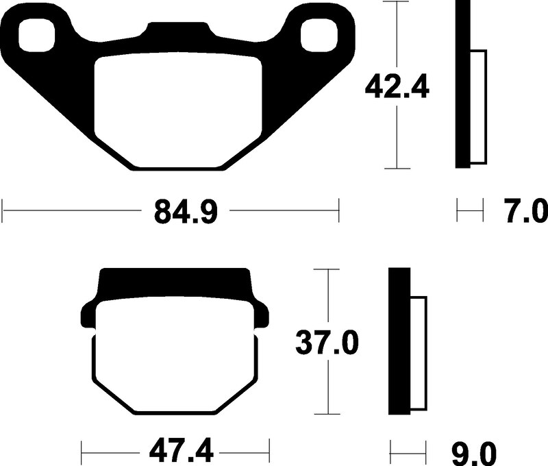 Plaquettes de frein TECNIUM Scooter organique - ME44