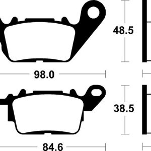 Plaquettes de frein TECNIUM Scooter organique – ME443
