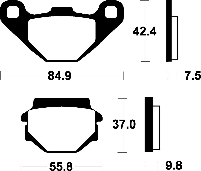 Plaquettes de frein TECNIUM Scooter organique - ME46