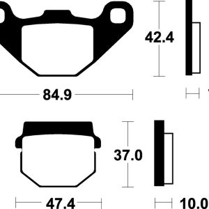 Plaquettes de frein TECNIUM Scooter organique – ME48