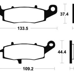 Plaquettes de frein TECNIUM Performance métal fritté – MF204