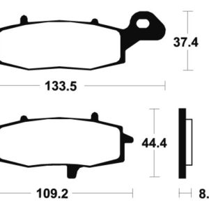 Plaquettes de frein TECNIUM Performance métal fritté – MF205