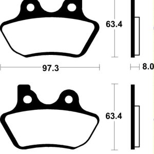 Plaquettes de frein TECNIUM Performance métal fritté – MF326