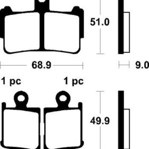 Plaquettes de frein TECNIUM Trail Performance métal fritté – MFP369