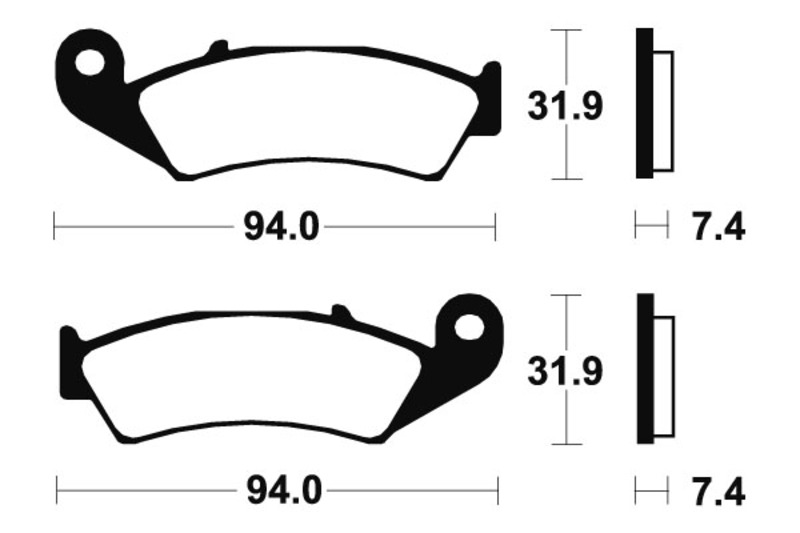 Plaquettes de frein TECNIUM MX/Quad métal fritté - MO103