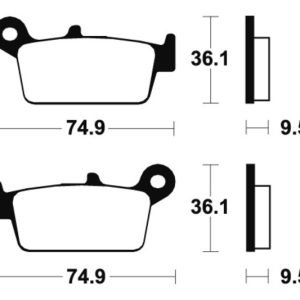 Plaquettes de frein TECNIUM MX/Quad métal fritté – MO104