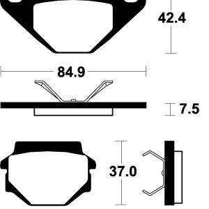 Plaquettes de frein TECNIUM MX/Quad métal fritté – MO192