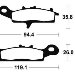 Plaquettes de frein TECNIUM MX/Quad métal fritté – MO298