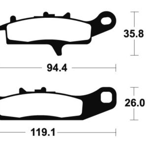 Plaquettes de frein TECNIUM MX/Quad métal fritté – MO301