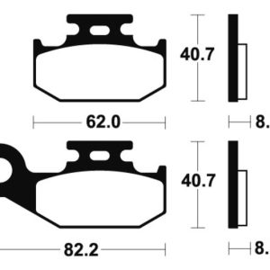 Plaquettes de frein TECNIUM MX/Quad métal fritté – MO336