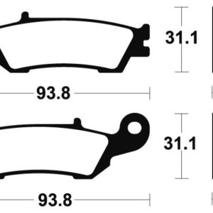 Plaquettes de frein TECNIUM MX/Quad métal fritté – MO340