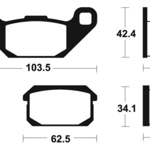 Plaquettes de frein TECNIUM MX/Quad métal fritté – MO348