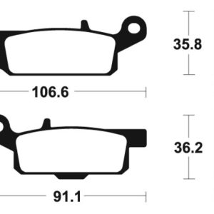 Plaquettes de frein TECNIUM MX/Quad métal fritté – MO351