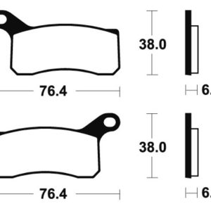 Plaquettes de frein TECNIUM MX/Quad métal fritté – MO366