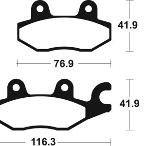 Plaquettes de frein TECNIUM MX/Quad métal fritté – MO378