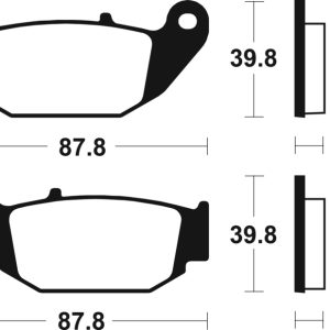 Plaquettes de frein TECNIUM MX/Quad métal fritté – MO415