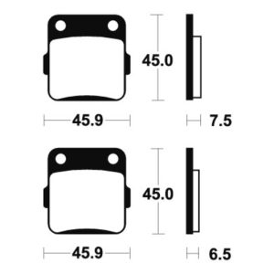 Plaquettes de frein TECNIUM MX/Quad métal fritté – MO62