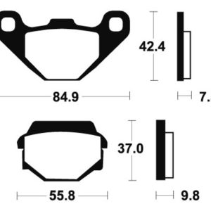 Plaquettes de frein TECNIUM MX/Quad métal fritté – MO86