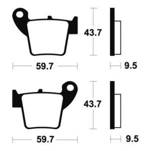 Plaquettes de frein TECNIUM Racing MX/Quad métal fritté – MOR277