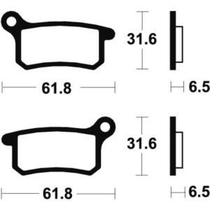 Plaquettes de frein TECNIUM Racing MX/Quad métal fritté – MOR283