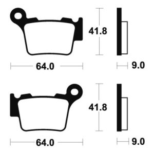 Plaquettes de frein TECNIUM Racing MX/Quad métal fritté – MOR291