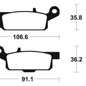 Plaquettes de frein TECNIUM Racing MX/Quad métal fritté – MOR349