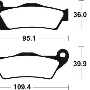 Plaquettes de frein TECNIUM Racing MX/Quad métal fritté – MOR410