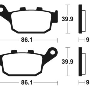 Plaquettes de frein TECNIUM Performance métal fritté – MR 381